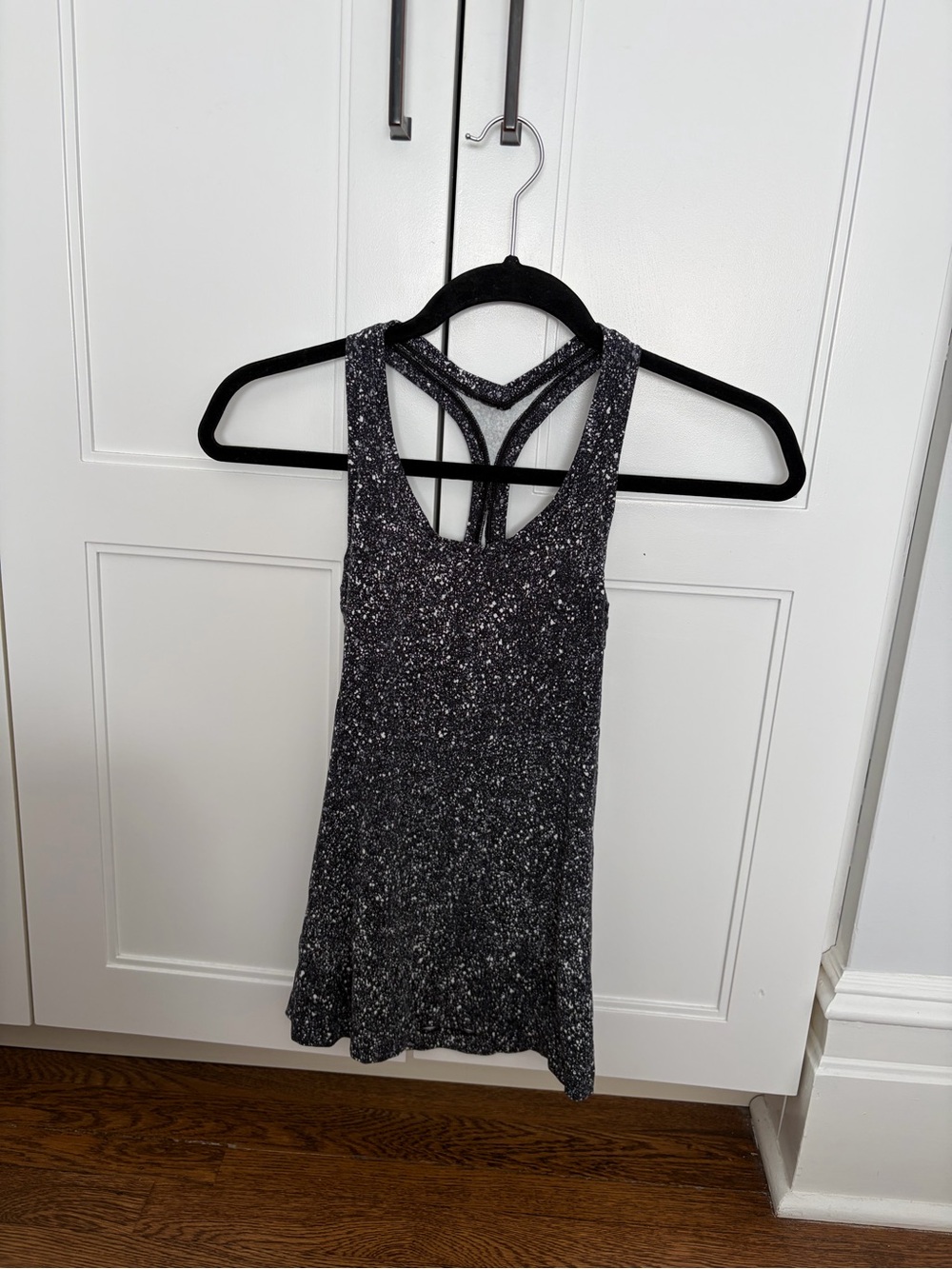 Lululemon Racerback II Tank in Luminesce Splatter White Black, Vintage